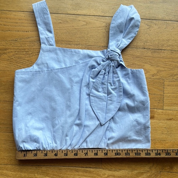 Zara New never used ,Light Blue Sleeveless Top with Bow Detail - Picture 4 of 7